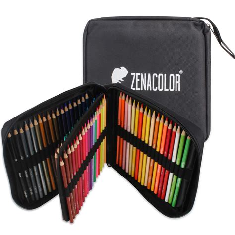 Buy Zenacolor 72 Count Color Pencil Set With Case Giant Pack Of