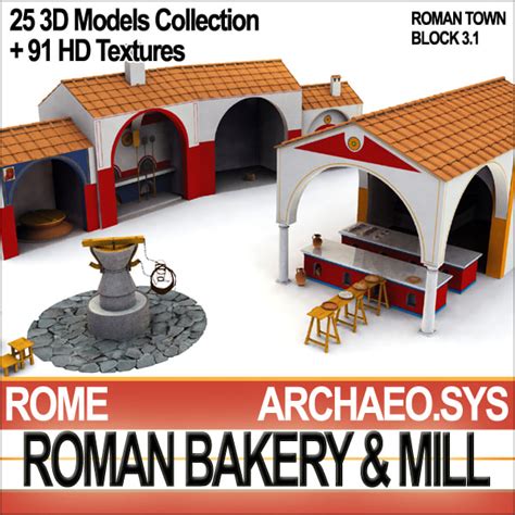 Ancient Rome Bakery Roman 3ds