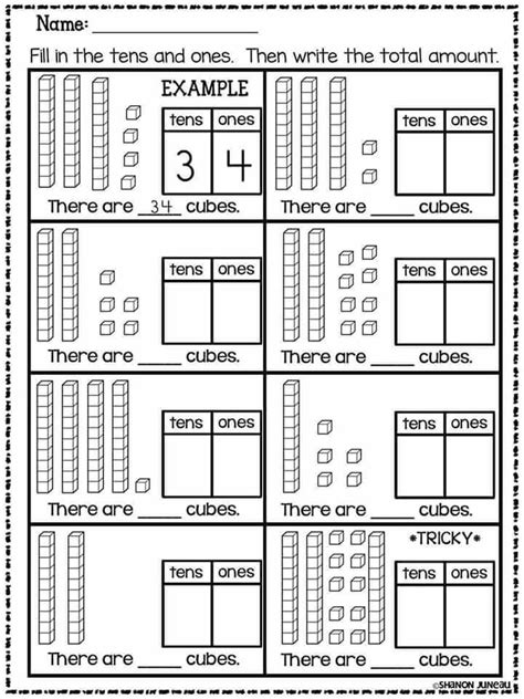 Tens And Ones Worksheet Click One Of The Tens And Ones Worksheets