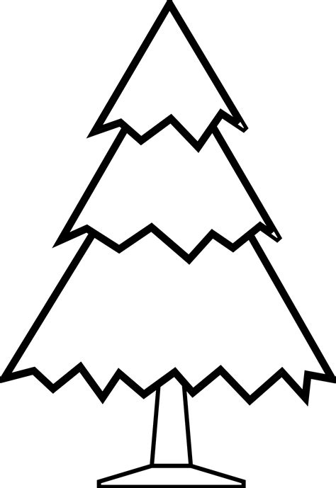 Christmas Tree Line Drawing Clipart Best
