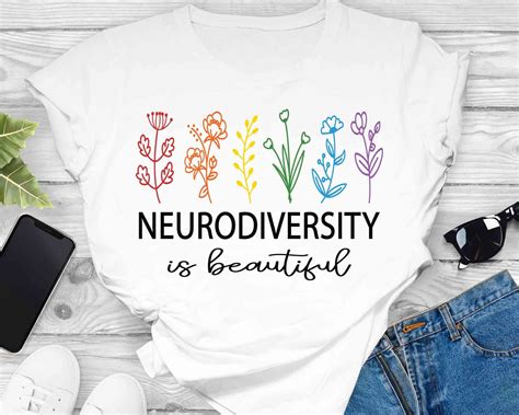 Neurodiversity Is Beautiful Svg Rainbow Floral Neurodiversity Etsy Israel