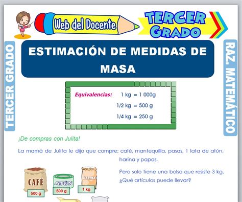 Unidades De Medida De Peso Para Niños De Primaria Hay Niños