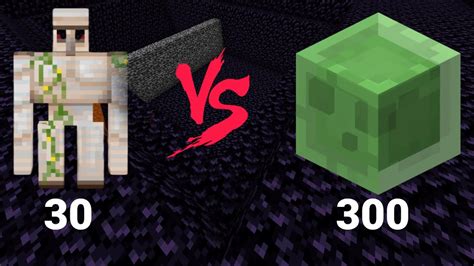30 Iron Golems Vs 300 Slimes Minecraft Mob Battle Youtube