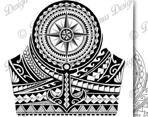 Half Sleeve Polynesische Tattoo Wrap Rond Schouder Tot Etsy