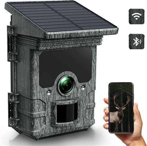 Nexcam Trail Camera Solar Powered Wifi K Mp Wlan Bluetooth Game Camera With Night Vision