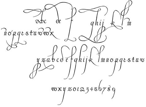 Renaissance Abc Font Tattoo Fonts Cursive Lettering