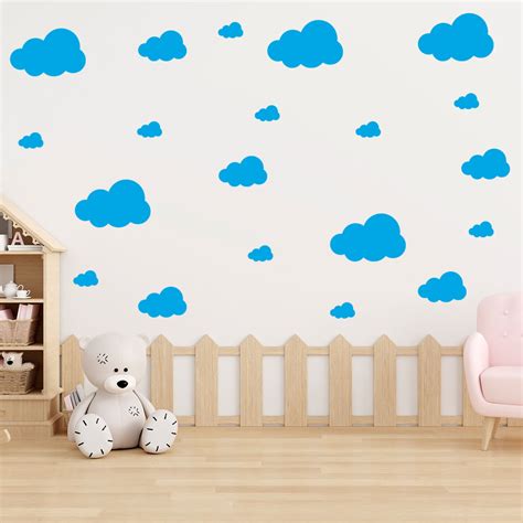 Cloud Shape Wall Sticker Set Kids Wall Stickers Bedroom Wall