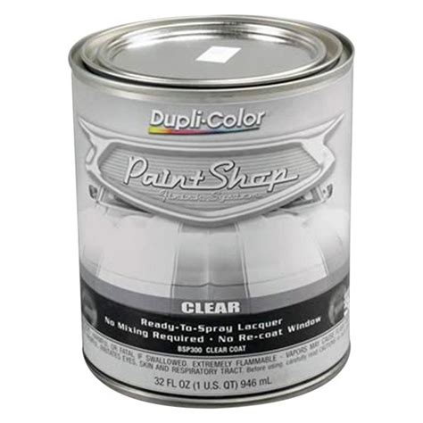 We stock near every colour from every leading automotive vehicle manufacturer and provide factory perfectly matched colours to an individual in. Dupli-Color® BSP300 - Paint Shop™ 1 qt. Gloss Clear Coat ...