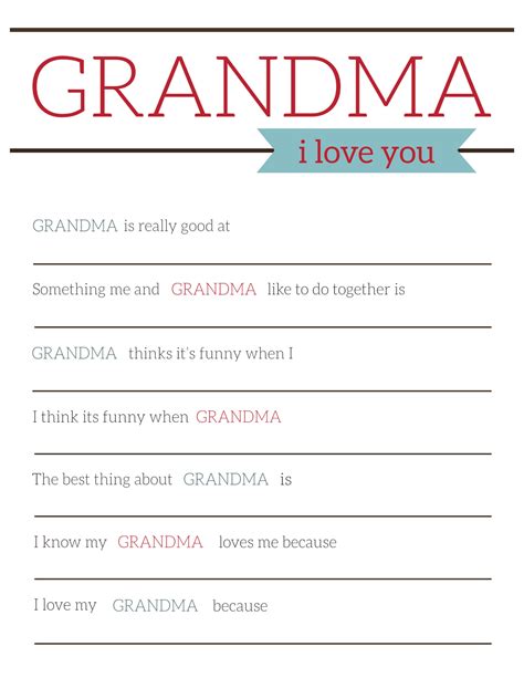 All About Grandma Printable Web Print Free All About Mom Printable Here