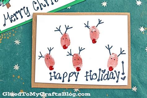 Thumbprint Christmas Card Craft Idea