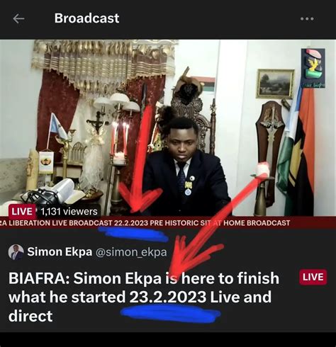 exposed ‘live twitter broadcast by simon ekpa was pre recorded