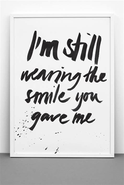 Im Still Wearing The Smile You Gave Me Downloadable Print Romantic Poster Wedd Vintage