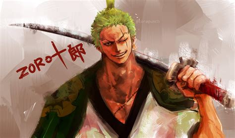 Cool Drawing Zoro Pfp Green Background