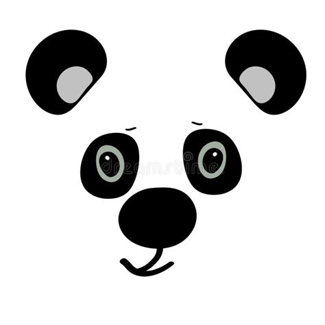 Panda Cute Funny Cartoon Head Stock Vector Illustration Of Chinese