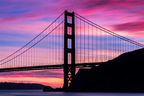 San Francisco 24x36 Art Poster Stunning Golden Gate Bridge Sunset