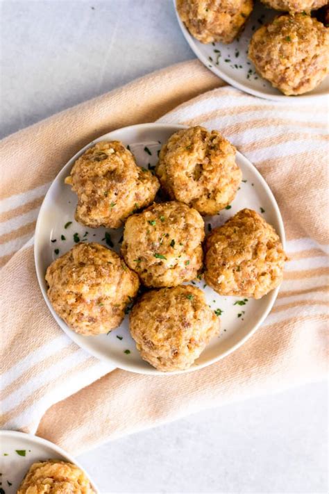 Cream Cheese Sausage Balls Simple Main Or Side All She Cooks
