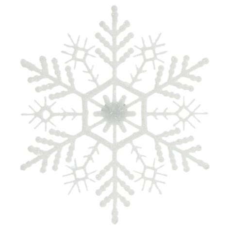 10 Snowflakes White Glitter Snowflakes Christmas Shopping Online