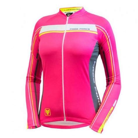 Camisa Bike Feminina Free Force Manga Longa Femme