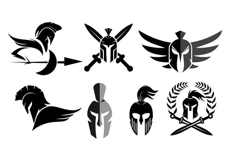 Spartan Helmet Logo Template Grafika Przez Deemka Studio · Creative Fabrica