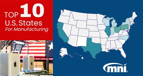 Top 10 Us States For Manufacturing Industryselect®