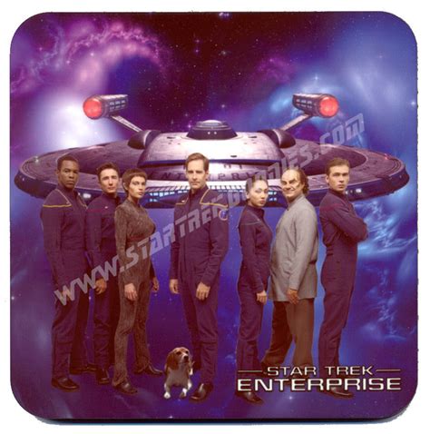Set Of Four Photo Coasters Star Trek Enterprise Crew And Etsy