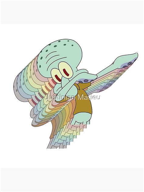 Squidward Dab Poster By Matucho Redbubble