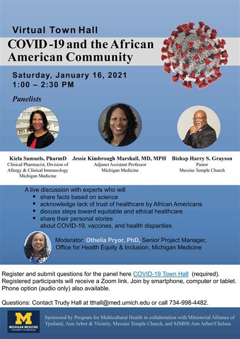 Virtual Town Hall Covid 19 And The African American Community Cancer