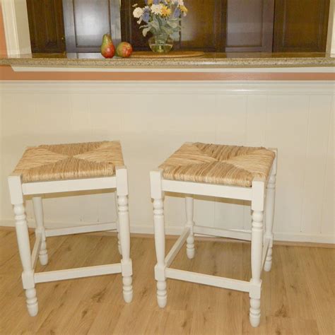See more ideas about painted chairs, painted bar stools, painted stools. Furniture White Painted Wooden Bar Stool With Square Cream ...