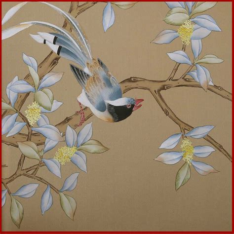 Het heeft een verspringend motief van 32 cm. Klassiek vogels & bloemen oosterse stijl borduurwerk ...