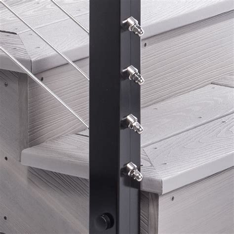 See more ideas about cable railing, deck railings, cable railing systems. Cable Railing Post - Fascia Mount, Terminal