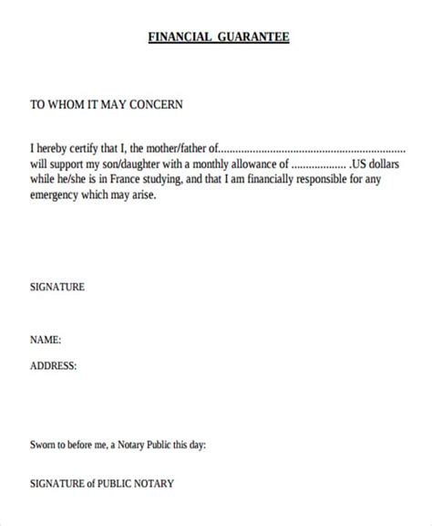 19 Guarantee Letter Templates Word Pdf Format Download