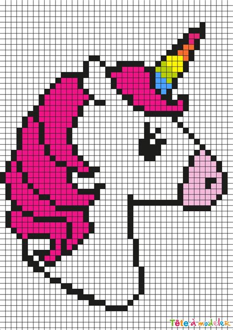 Pixel Art Tête De Licorne Artofit
