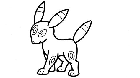 Umbreon Coloring Pages Free Printable Activity Shelter