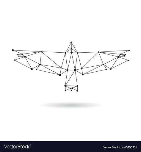 Geometric Bird Design Silhouette Royalty Free Vector Image