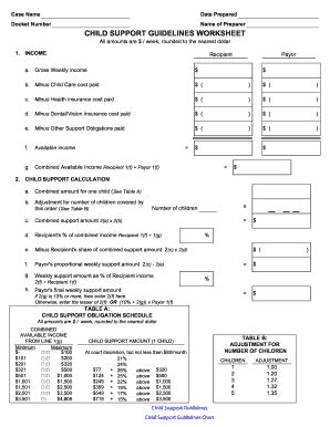If the divorce decree addresses child support and is issued after the child support order then it replaces the child support order. Massachusetts Child Support Guidelines Worksheet 2020 - Fill Online, Printable, Fillable, Blank ...