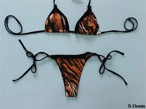 Latest Leopard Bikini Triangle Swimwear Brazilian Bathing Suit High