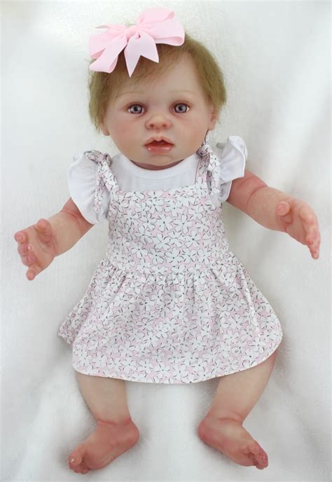 New 18 Lifelike Reborn Baby Dolls For Girls Full Silicone Vinyl