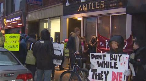 Vegan Protesters Return To Restaurant Where Owner Cut Ate Deer Meat In