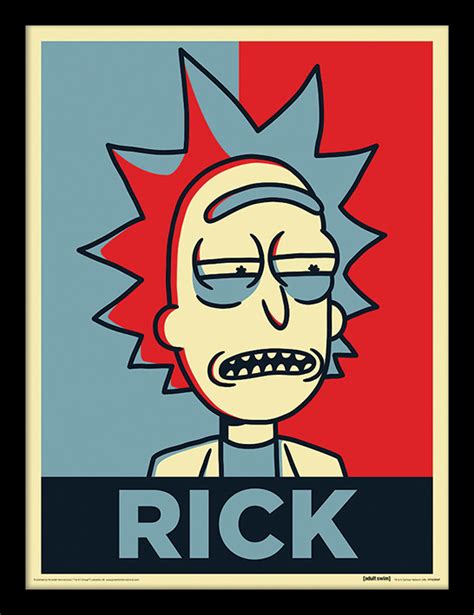Rick And Morty Rick Campaign Framed Poster Buy At Europosters
