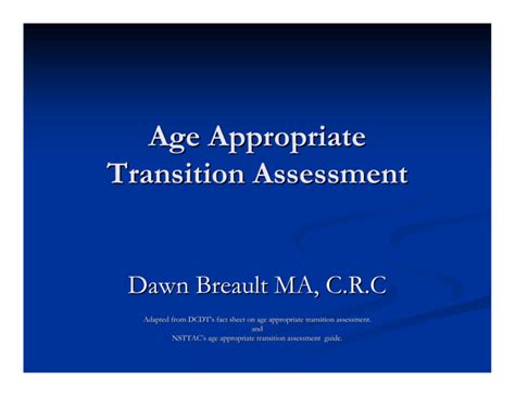 Age Appropriate Transition Assessment Dawn