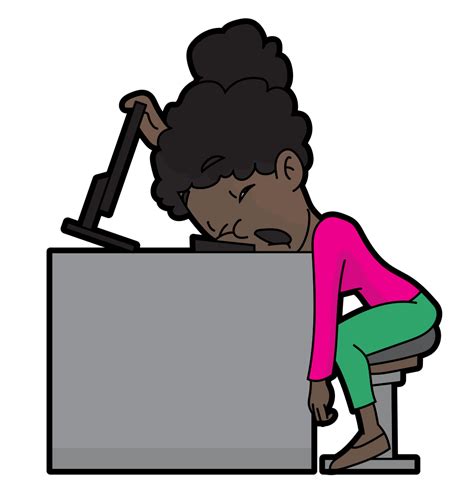 Filecartoon Black Woman Sleeping At Worksvg Wikimedia