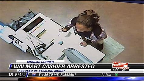 police walmart cashier caught on camera stealing from register