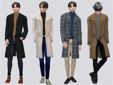 Mclaynesims Phillips Autumn Coat Sims 4 Male Clothes Sims 4