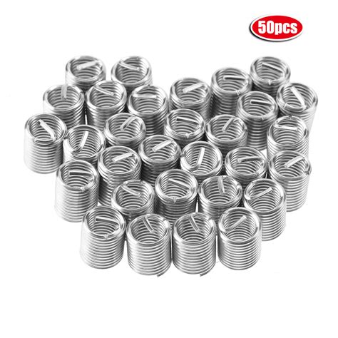 Noref 50pcsset M10 Stainless Steel Ss304 Coiled Wire Helical Screw