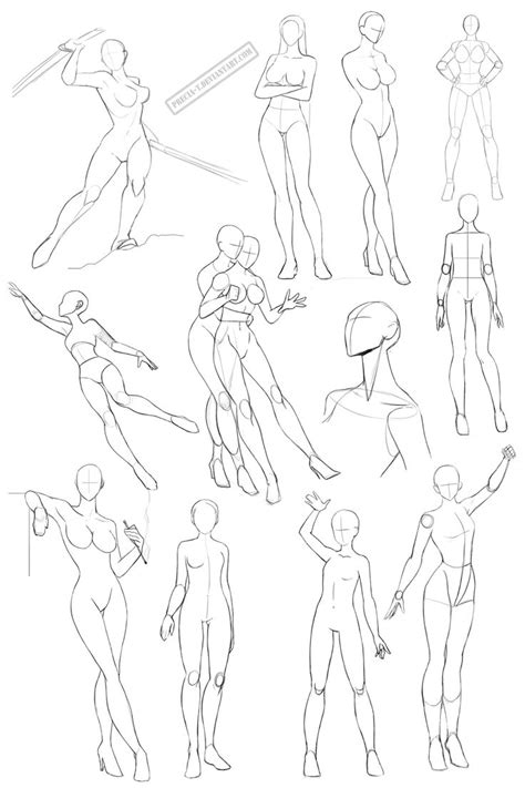 Female Action Poses Drawing Pictures Drawing Skill