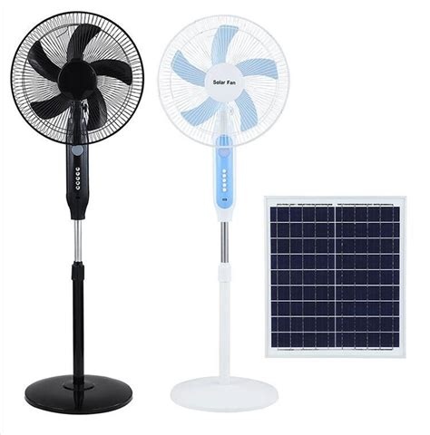 18000mah 16 Inch Rechargeable Solar Fan 15w Polysilicon Panel