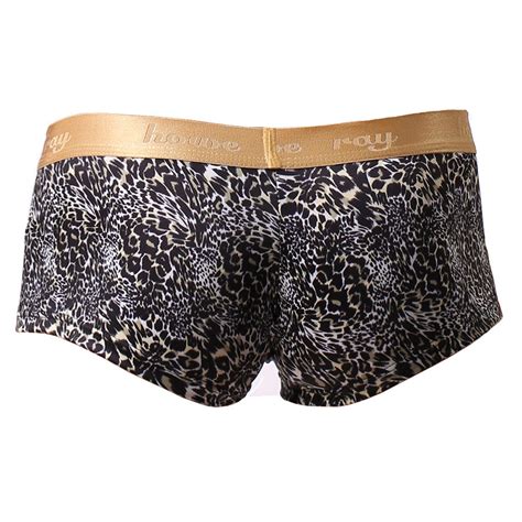 Men Smooth Leopard Print Underwear Pouch Boxer Briefs At Banggood