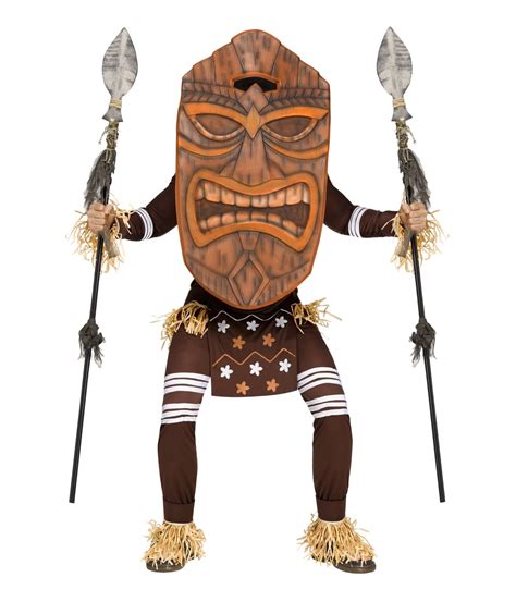 Be a hawaiian at a party, even if you are not there. Tiki Warrior Mens Costume