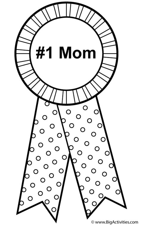 Check out more of our holiday coloring pages and share them with friends. Ribbon - Coloring Page (Mother's Day)