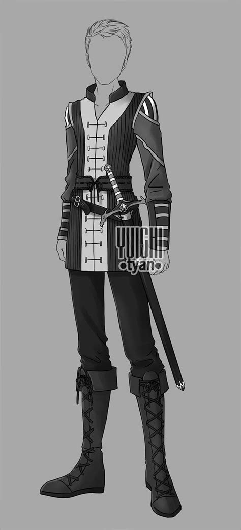 Animiesme anime clothes design male. closed Auction BW Outfit men 14 by YuiChi-tyan | Drawing ...